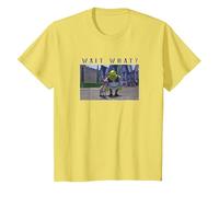 Shrek & Donkey Wait What Camiseta, Niños, Limón, 3 años