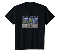 Shrek & Donkey Wait What Camiseta, Niños, Negro, 3 años