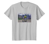 Shrek & Donkey Wait What Camiseta, Niños, Plata, 12 años