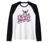 Shrek Emoji Donkey On The Edge Camiseta Manga Raglan