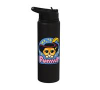 Shrek Emoji Style Puss In Boots Purr Stainless Steel Insulated Water Bottle