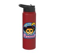 Shrek Emoji Style Puss In Boots Purr Stainless Steel Insulated Water Bottle