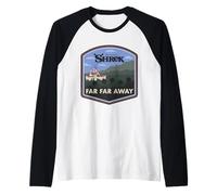 Shrek Far Far Away Castle Landscape Camiseta Manga Raglan
