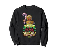 Shrek Gingy Love Peace Gumdrop Buttons Candy Cane Sudadera