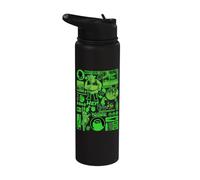 Shrek Green Vibes Only Eco Collage Stainless Steel Insulated Water Bottle