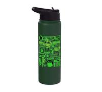 Shrek Green Vibes Only Eco Collage Stainless Steel Insulated Water Bottle