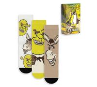 Shrek Juego de 3 calcetines unisex multicolores de burro | Calcetines con personajes de películas | Diseño gráfico para uso diario | Mercancía