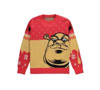 Shrek Knitted Christmas Jumper Portait Logo Official Unisex Medium Multicoloured
