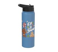 Shrek Let It Snow Holiday Gingy Stainless Steel Insulated Water Bottle