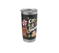 Shrek Let It Snow Holiday Gingy Vaso térmico de acero inoxidable de doble pared