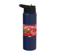 Shrek Santa Greetings from Far Far Away Stainless Steel Insulated Water Bottle