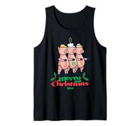 Shrek Three Little Pigs Merry Christmas Camiseta sin Mangas