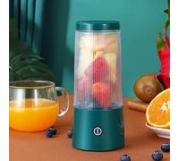 SHRGOMPIT Exprimidor eléctrico portátil de 350 ml, mini exprimidor de frutas, licuadora, procesador de batidos, taza exprimidora de frutas recargable(Blue)