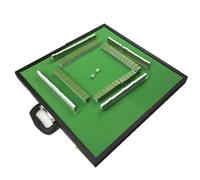 SHRGOMPIT Juego de Mahjong Tradicional Chino con 144 fichas de melamina y Mesa de Mahjong Plegable, Ideal for Fiestas de Viaje y Juegos Familiares, Regalo for Jugar al Estilo Chino.(28#)