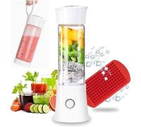 SHRGOMPIT Licuadora portátil, exprimidor de batidos, seis cuchillas en 3D, 480 ml, máquina mezcladora de frutas con baterías recargables USB de 4000 mAh, mini exprimidor de viaje
