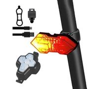 SHRGOMPIT Luz de bicicleta con señal de giro remota inalámbrica, indicador de dirección MTB, luz trasera LED inteligente for bicicleta, lámpara trasera de ciclismo recargable por USB