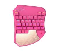SHRGOMPIT Mini Teclado mecánico portátil for Juegos, pequeño Control con una Sola Mano, con Amplio reposamanos for Jugar Juegos de computadora, Color Negro