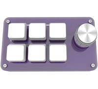 SHRGOMPIT Miniteclado USB de 6 Teclas: Teclado mecánico programable Multifuncional for Juegos con Perilla, Listo for Usar for Oficina, Juegos, música, Multimedia y Control Industrial.