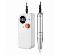 SHRGOMPIT Taladro de uñas recargable 30.000 RPM, máquina manicura portátil for quitar esmalte en gel con función pausa, herramienta profesional for