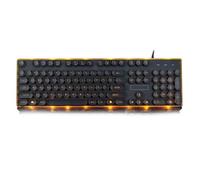 SHRGOMPIT Teclado con Cable, Teclado Punk for Juegos, Teclado mecánico con iluminación, 104 Teclas