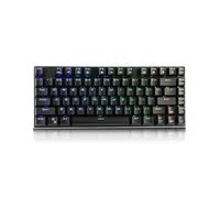SHRGOMPIT Teclado de computadora, Cable USB, retroiluminación RGB, Interruptor Azul, Juego mecánico for PC