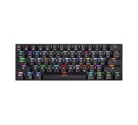 SHRGOMPIT Teclado for Juegos con Bluetooth de Modo Dual, con Cable e inalámbrico, retroiluminación arcoíris RGB, Teclado con Cable