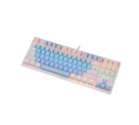 SHRGOMPIT Teclado for Juegos con Cable, retroiluminación LED arcoíris, Mini, Compacto, Compatible con PC/computadora