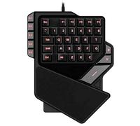 SHRGOMPIT Teclado for Juegos de una Mano con retroiluminación RGB, 38 Teclas, portátil, miniteclado ergonómico for Juegos