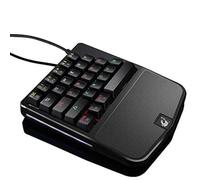 SHRGOMPIT Teclado mecánico de una Mano, Teclado for Juegos con Cable, retroiluminación LED de 28 Teclas, Interruptor Azul, Correa de muñeca ergonómica