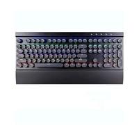 SHRGOMPIT Teclado mecánico for Juegos, 108 Teclas ABS con diseño ergonómico, for PC, portátil, computadora de Escritorio.