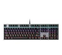 SHRGOMPIT Teclado mecánico for Juegos con Cable, 108 Teclas sin conflicto, retroiluminación con luz Mixta, Interfaz USB