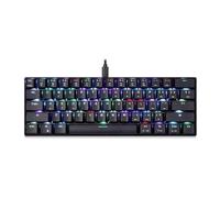 SHRGOMPIT Teclado mecánico for Juegos, con Cable, 60% de iluminación RGB, Interruptor Azul ultracompacto, for Mac, Windows y portátiles.