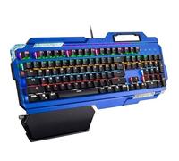 SHRGOMPIT Teclado mecánico for Juegos con Cable, Interfaz USB con Efecto retroiluminado, 104 Teclas for Trabajar en la Oficina y Jugar.