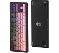SHRGOMPIT Teclado mecánico inalámbrico RGB for Juegos con Tres Modos de Intercambio en Caliente, diseño de Junta de 5000 mAh, Compatible con PC, Gamers y Uso de Oficina.