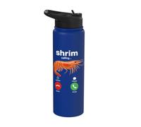 Shrim Calling Funny Meme Shrimp is Calling Misspelled Stainless Steel Insulated Water Bottle