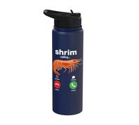 Shrim Calling Funny Meme Shrimp is Calling Misspelled Stainless Steel Insulated Water Bottle