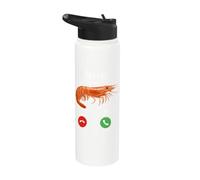 Shrim Calling Funny Meme Shrimp is Calling Misspelled Stainless Steel Insulated Water Bottle