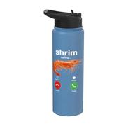 Shrim Calling Funny Meme Shrimp is Calling Misspelled Stainless Steel Insulated Water Bottle