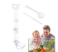 Shrimp Feeding Dish Set, Aquarium Shrimp Feeder Tray with Suction Cup, 6.59 Inches Transparent Fish Feeders Tube Kit for Aquatic Pets, Rystal Shrimps Feeding Trays Aquariums