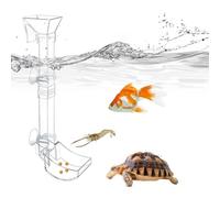Shrimp Feeding Dish Set, Aquarium Shrimp Feeder Tray with Suction Cup, 6.59 Inches Transparent Fish Feeders Tube Kit for Aquatic Pets, Rystal Shrimps Feeding Trays Aquariums