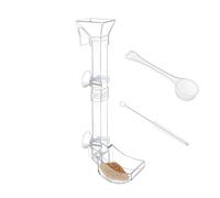 Shrimp Feeding Tube, Aquarium Feeder Kit, Clear Fish Tank Tube with Tray, Transparent Feeding Dish Set, Ideal for Shrimp, Fish, Snails, Aquatic Pets, Home Tanks, 17, 28, 38cm