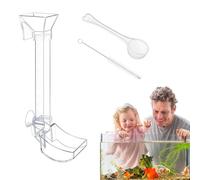 Shrimp Feeding Tube, Fish Feeder Tube Dish Set, 6,59 pulgadas para acuario Feeding Kit with Suction Cup, Easy Access Tray for Fishes, Acuarios Feed Accessories