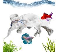Shrimp Hiding Cave - Acuario Tunnel Ornament, Betta Rest Shelter, Fish Tank Decorative Hiding Spot, Aquatic Cave Decoration | Underwater Habitat for Betta Fish Shrimp Aquatic Tank Pets Accessories