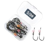 Shrimp Hooks 10 Pieces Erosion Resistant Tackle Boat Ice Night Fisherman