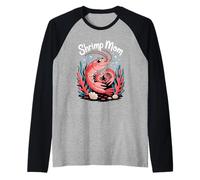 Shrimp Mom Cute Ocean Family Sea Life Camiseta Manga Raglan