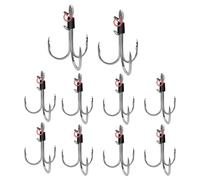 Shrimp Walker,Juego De 3 Anzuelos De Acero Con 10 Piezas | Equipo De Pesca Para Lubina Y Trucha En Lanzado, Jigging, Curricán En Lagos, Ríos, Mar Y Muelles Diurnos Nocturnos Aguas Poco Profundas Dulce