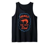 Shrimply The Best Dad Funny Fishing Father's Day Camiseta sin Mangas