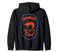 Shrimply The Best Dad Funny Fishing Father's Day Sudadera con Capucha