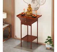 Shrines - Estante de altar con estante retráctil, mesa de sacrificio de estatuas de Buda vintage con cajones para meditación y oración, altar del santuario para ofrendas