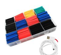 Shrink Tubing, Cable Wrap, Heat Activated Sealant 7,87 x 5,31 x 1,57 pulgadas, Electrical Sleeve, Insulation Cover, Professional Wiring, Industrial Repair Kit for Home Garage